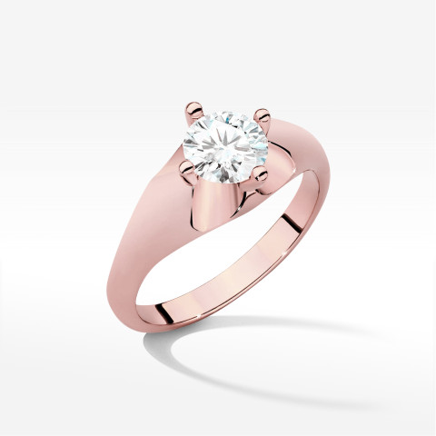 Pierścionek W0545 Diament Laboratoryjny 0,70ct różowe złoto