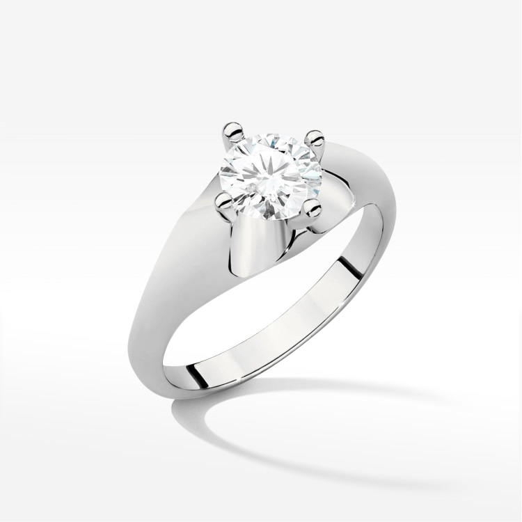 Pierścionek W0545 Diament Laboratoryjny 0,70ct białe złoto