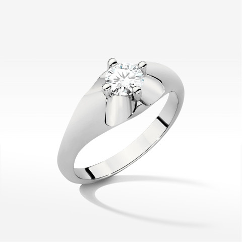 Pierścionek W0545 Diament Laboratoryjny 0,50ct białe złoto
