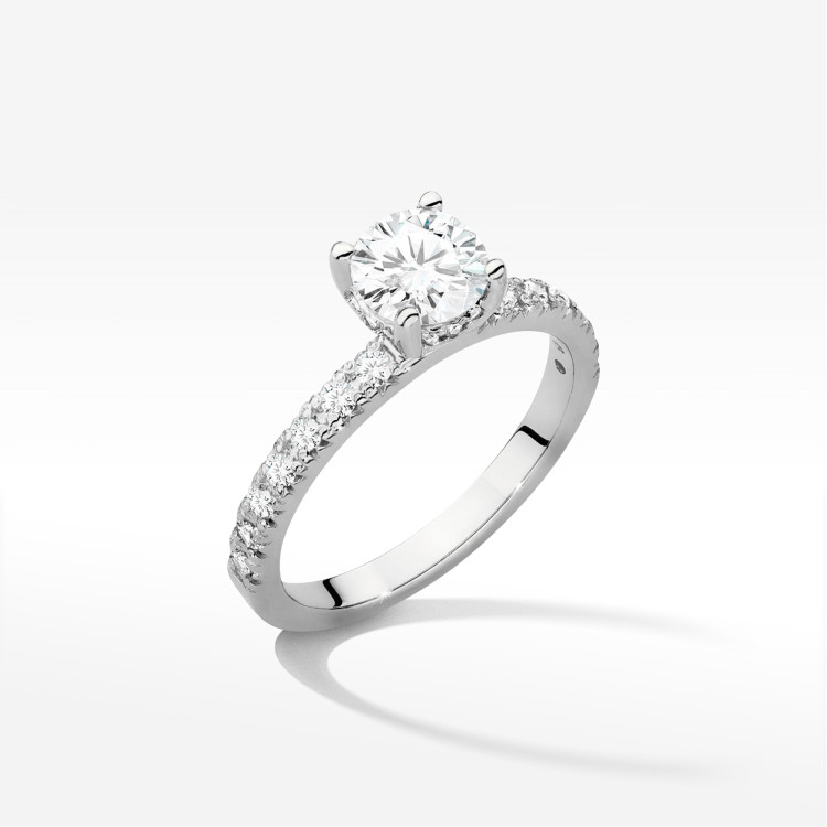 Pierścionek W0546 Diament Laboratoryjny 0,70ct białe złoto