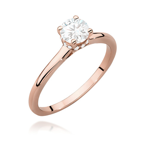 Pierścionek W0547 Diament Laboratoryjny 0,50ct różowe złoto