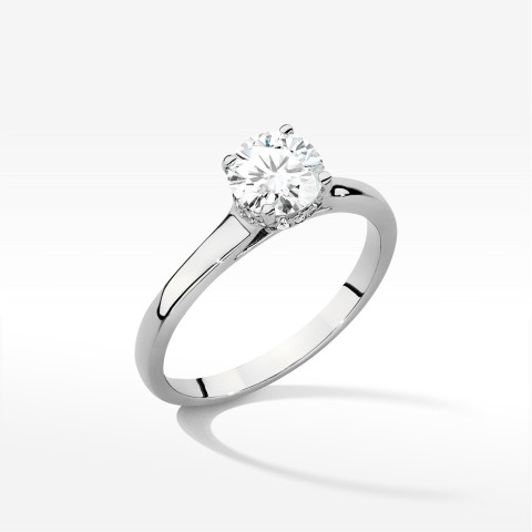 Pierścionek W0547 Diament Laboratoryjny 0,70ct białe złoto