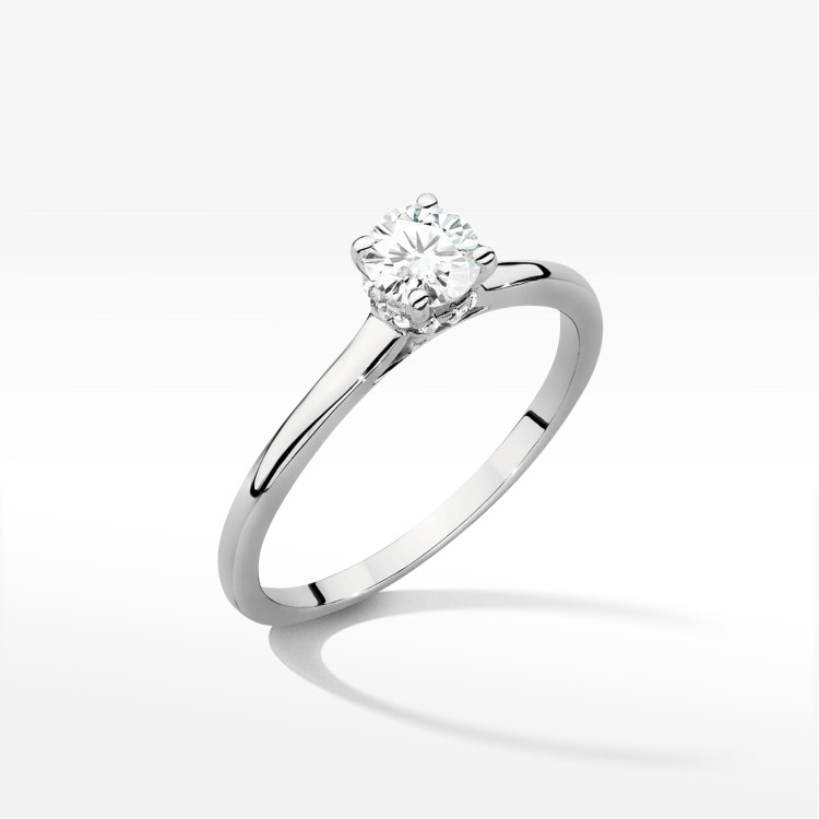 Pierścionek W0547 Diament Laboratoryjny 0,40ct białe złoto