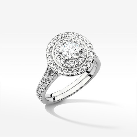 Pierścionek Diament Laboratoryjny 1,013ct białe złoto W0549
