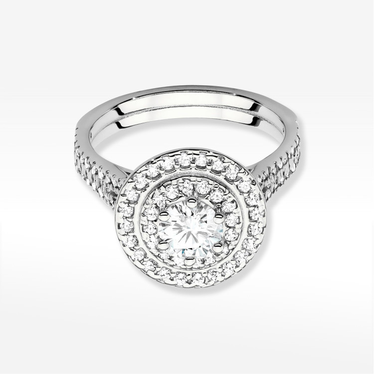 Pierścionek W0549 Diament Laboratoryjny 1,113ct białe złoto