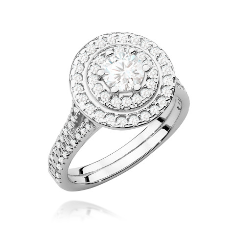 Pierścionek W0549 Diament Laboratoryjny 1,113ct białe złoto