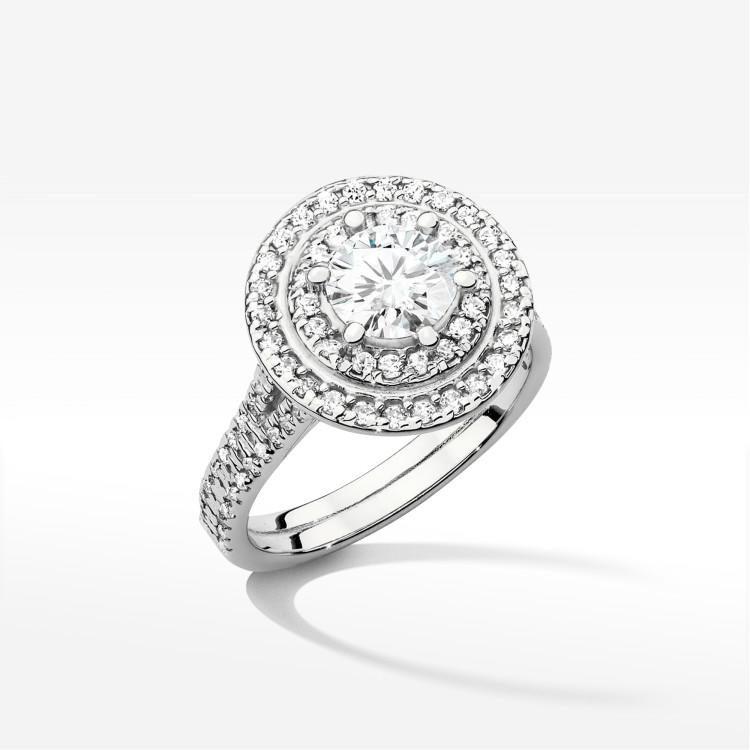 Pierścionek W0549 Diament Laboratoryjny 1,333ct białe złoto