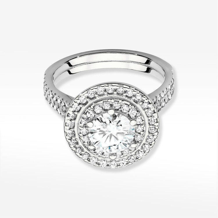 Pierścionek W0549 Diament Laboratoryjny 1,333ct białe złoto
