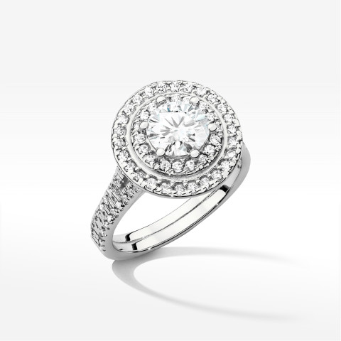 Pierścionek W0549 Diament Laboratoryjny 1,633ct białe złoto