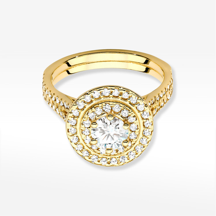 Pierścionek W0549 Diament Laboratoryjny 1,113ct żółte złoto