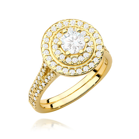 Pierścionek W0549 Diament Laboratoryjny 1,113ct żółte złoto