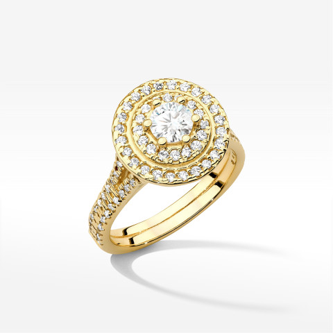 Pierścionek W0549 Diament Laboratoryjny 1,013ct żółte złoto