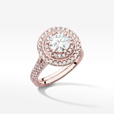 Pierścionek W0549 Diament Laboratoryjny 1,633ct różowe złoto