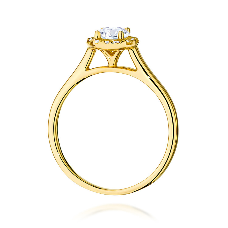 Pierścionek W0550 Diament 0,62ct żółte złoto