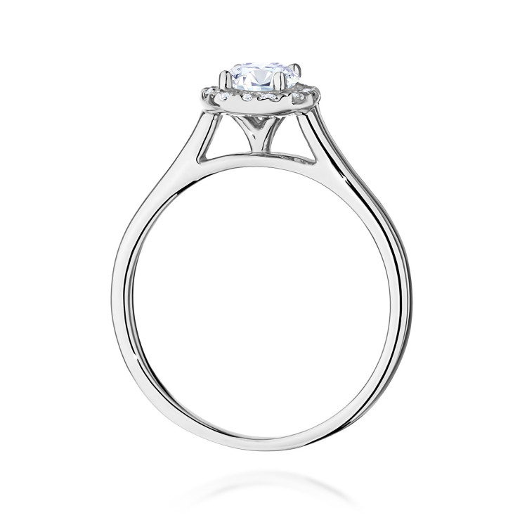 Pierścionek W0550 Diament Laboratoryjny 0,62ct białe złoto