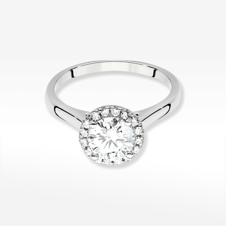 Pierścionek W0550 Diament 1,14ct białe złoto