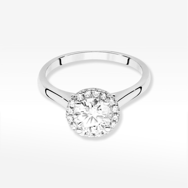 Pierścionek W0550 Diament 0,84ct białe złoto