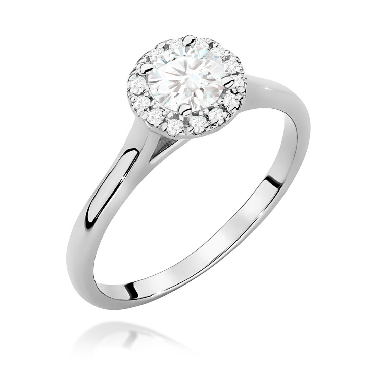 Pierścionek W0550 Diament 0,62ct białe złoto