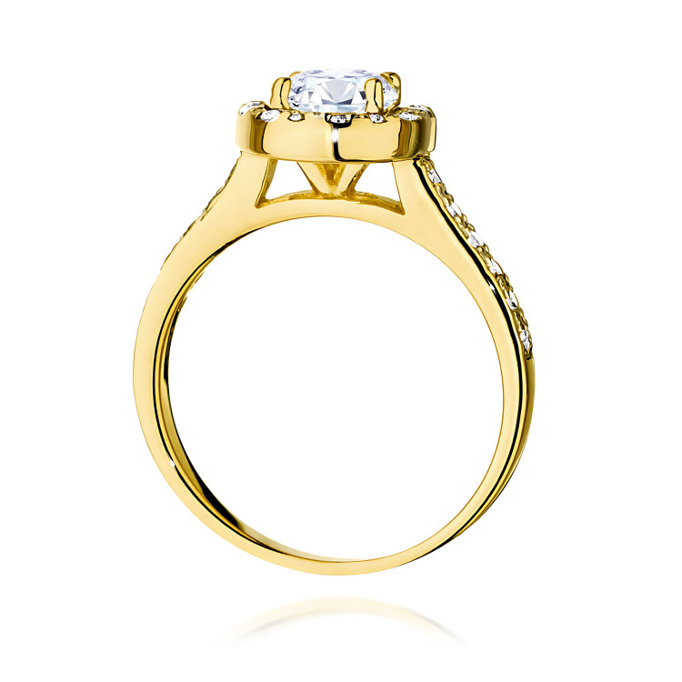 Pierścionek W0551 Diament Laboratoryjny 0,70ct żółte złoto