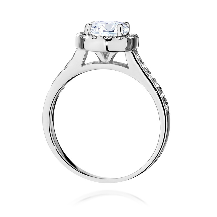 Pierścionek W0551 Diament Laboratoryjny 1,377ct białe złoto