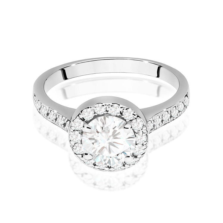 Pierścionek W0551 Diament Laboratoryjny 1,377ct białe złoto