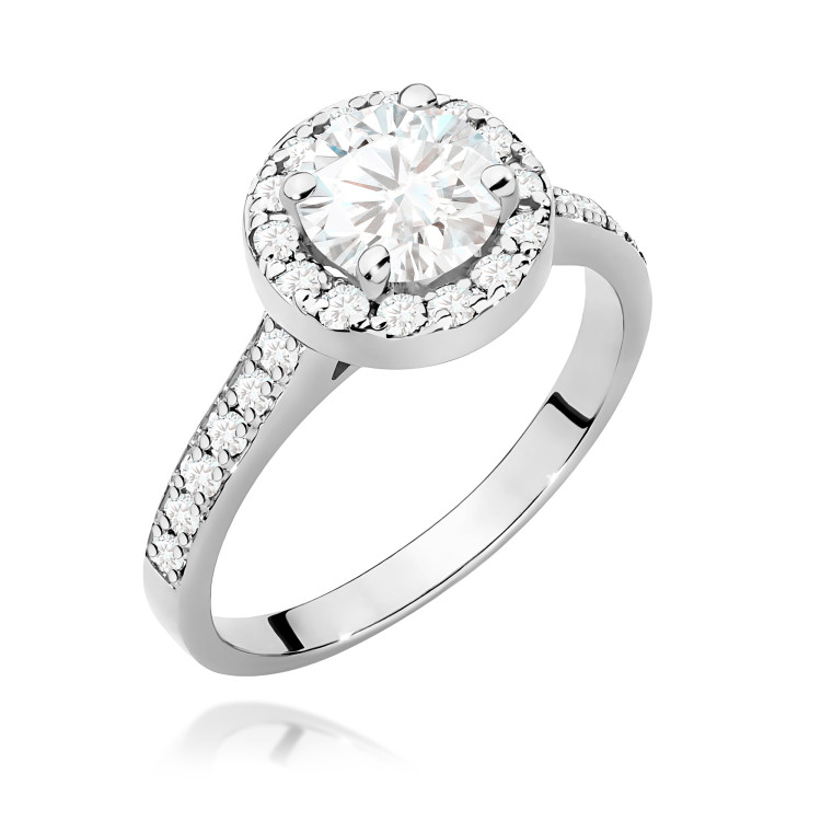 Pierścionek W0551 Diament Laboratoryjny 1,377ct białe złoto