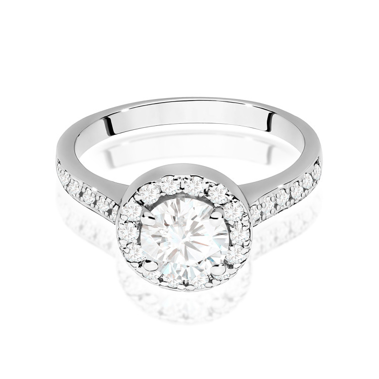 Pierścionek W0551 Diament Laboratoryjny 1,077ct białe złoto