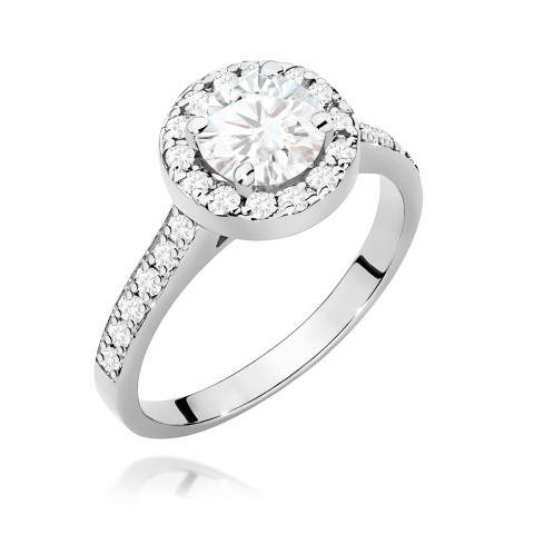 Pierścionek W0551 Diament Laboratoryjny 1,077ct białe złoto
