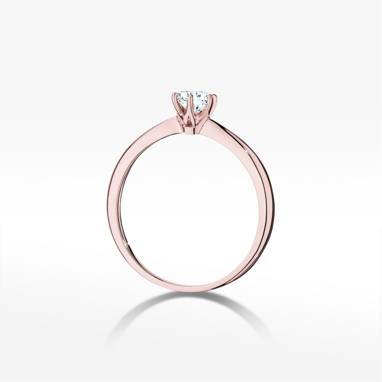 Pierścionek W0553 Diament Laboratoryjny 0,50ct różowe złoto