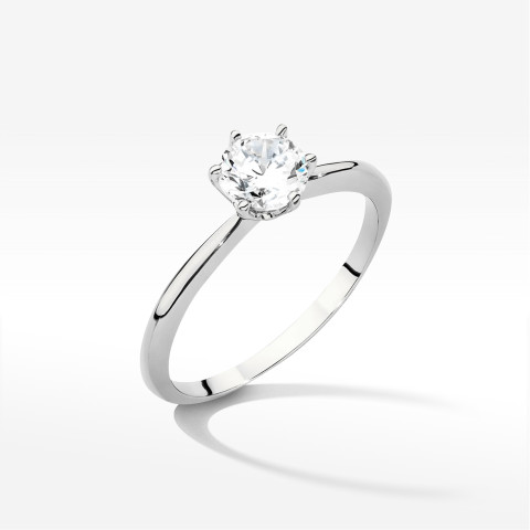 Pierścionek W0553 Diament Laboratoryjny 0,70ct białe złoto