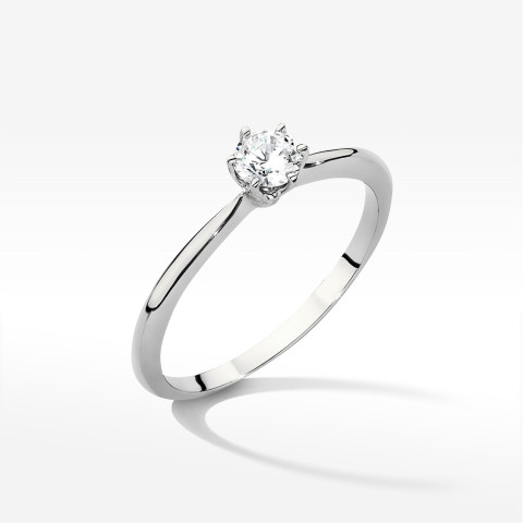 Pierścionek W0553 Diament Laboratoryjny 0,40ct białe złoto