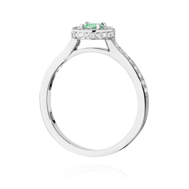 Pierścionek W0559 Szmaragd 0,643ct białe złoto