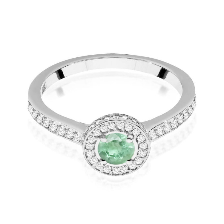 Pierścionek W0559 Szmaragd 0,643ct białe złoto