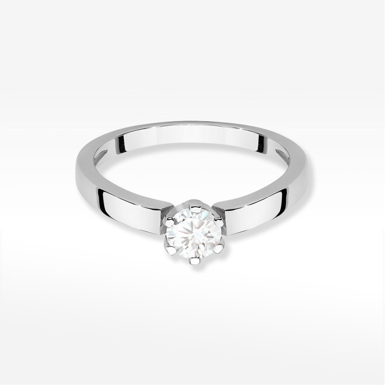 Pierścionek W0562 Diament Laboratoryjny 0,25ct białe złoto