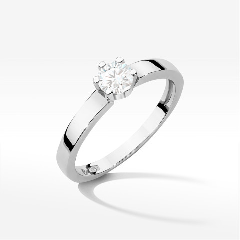 Pierścionek W0562 Diament Laboratoryjny 0,25ct białe złoto