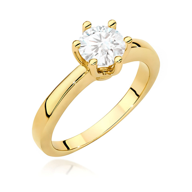 Pierścionek W0563 Diament 0,70ct żółte złoto