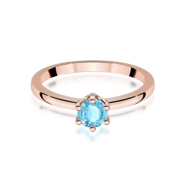Pierścionek W0563 Topaz 0,50ct różowe złoto