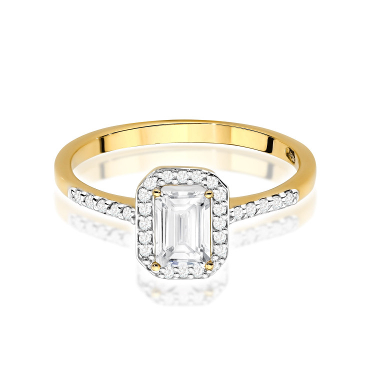 Pierścionek W0575 Diament laboratoryjny 0,786ct żółte złoto