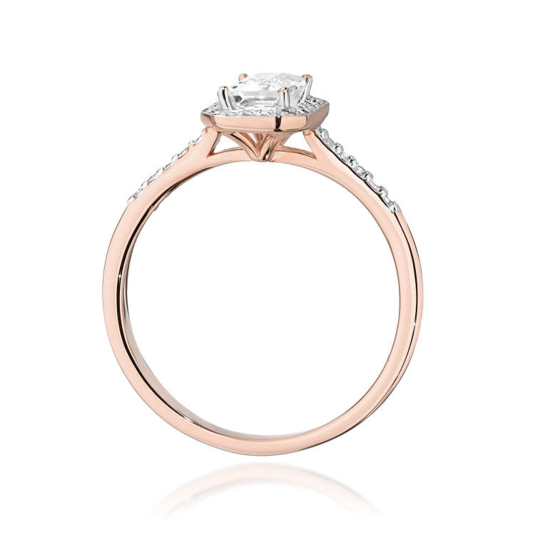 Pierścionek W0575 Diament laboratoryjny 0,786ct różowe złoto