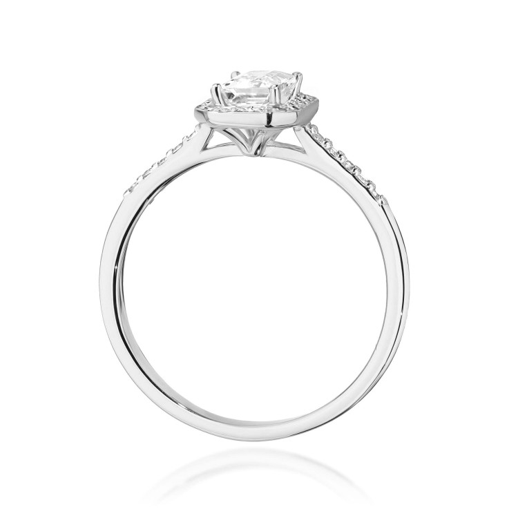 Pierścionek W0575 Diament laboratoryjny 0,786ct białe złoto