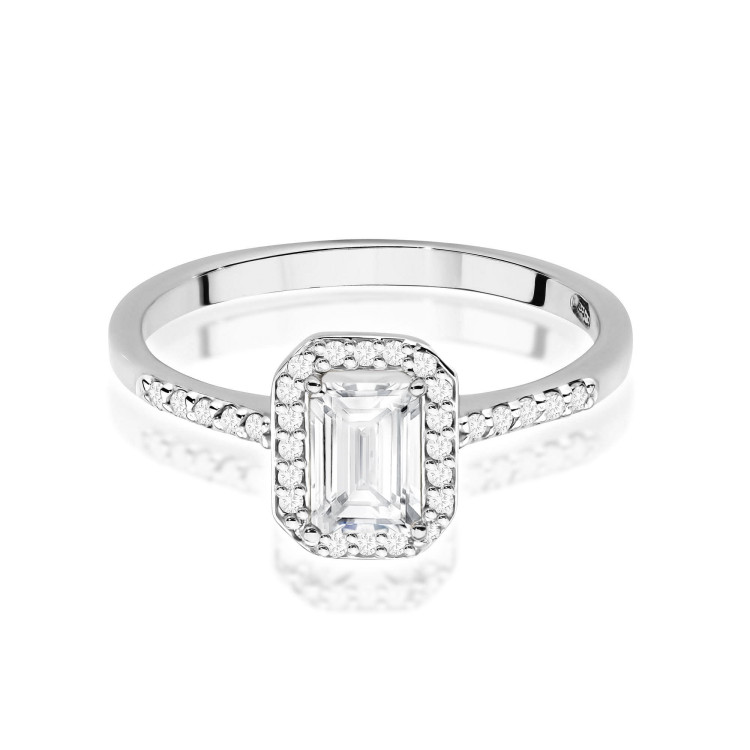 Pierścionek W0575 Diament laboratoryjny 0,786ct białe złoto
