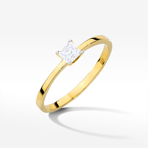 Pierścionek W0587 Diament Laboratoryjny 0,30ct żółte złoto