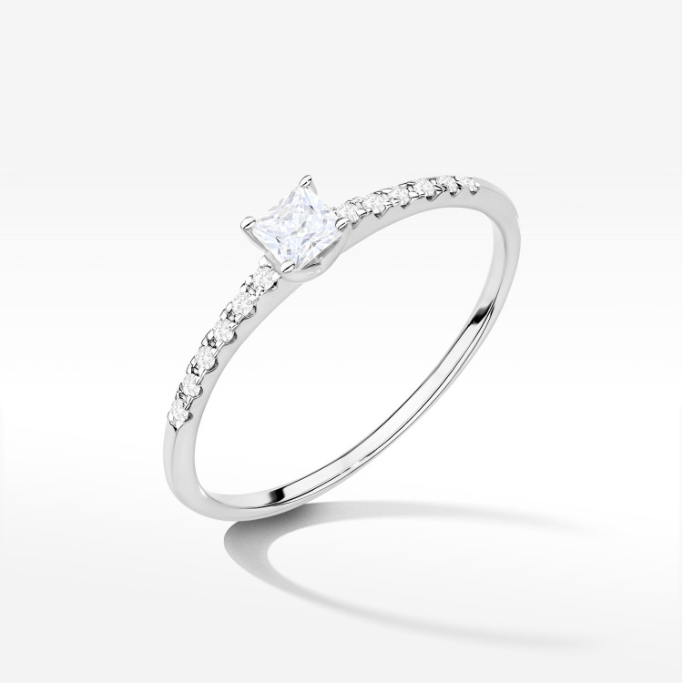 Pierścionek W0587 Diament Laboratoryjny 0,30ct białe złoto