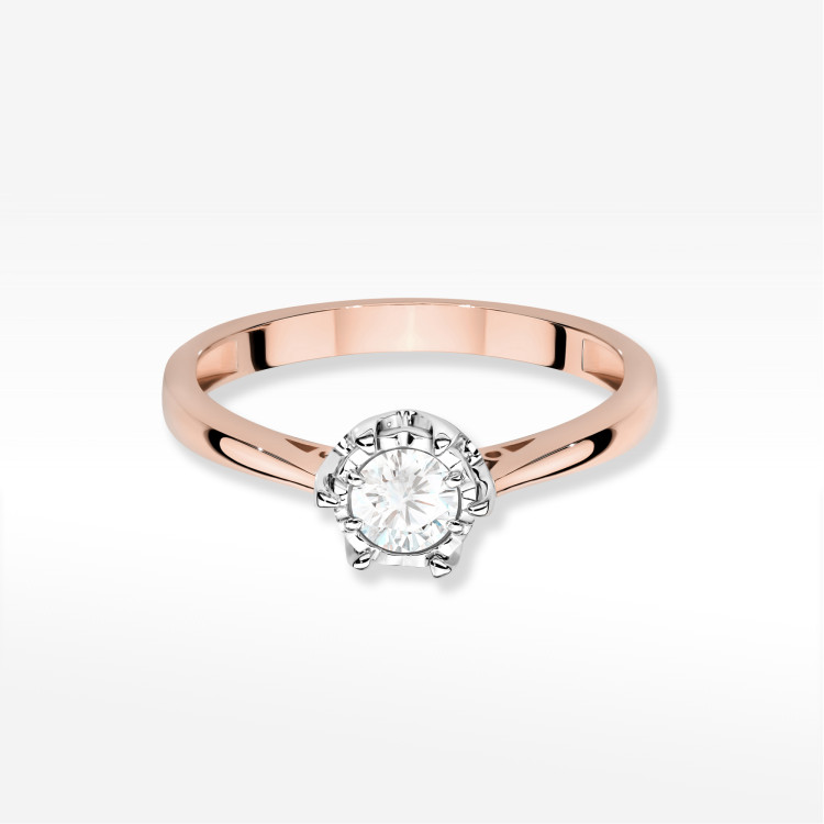 Pierścionek W0605 Diament 0,30ct różowe złoto