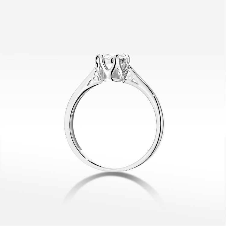 Pierścionek W0605 Diament Laboratoryjny 0,30ct białe złoto