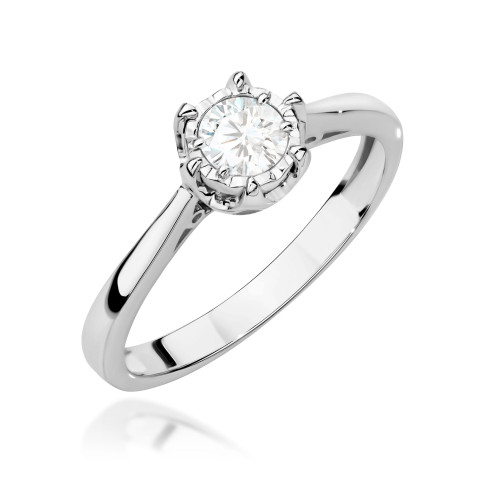 Pierścionek W0605 Diament Laboratoryjny 0,30ct białe złoto