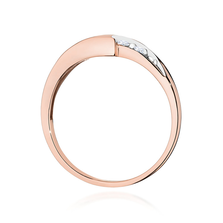 Pierścionek z różowego złota z topazem Swiss - próba 585 0,358CT w0618.R3.TOB.01