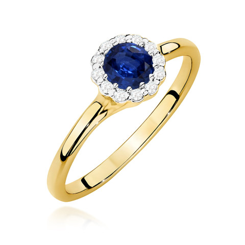 Pierścionek Szafir 0,603ct białe złoto W0622