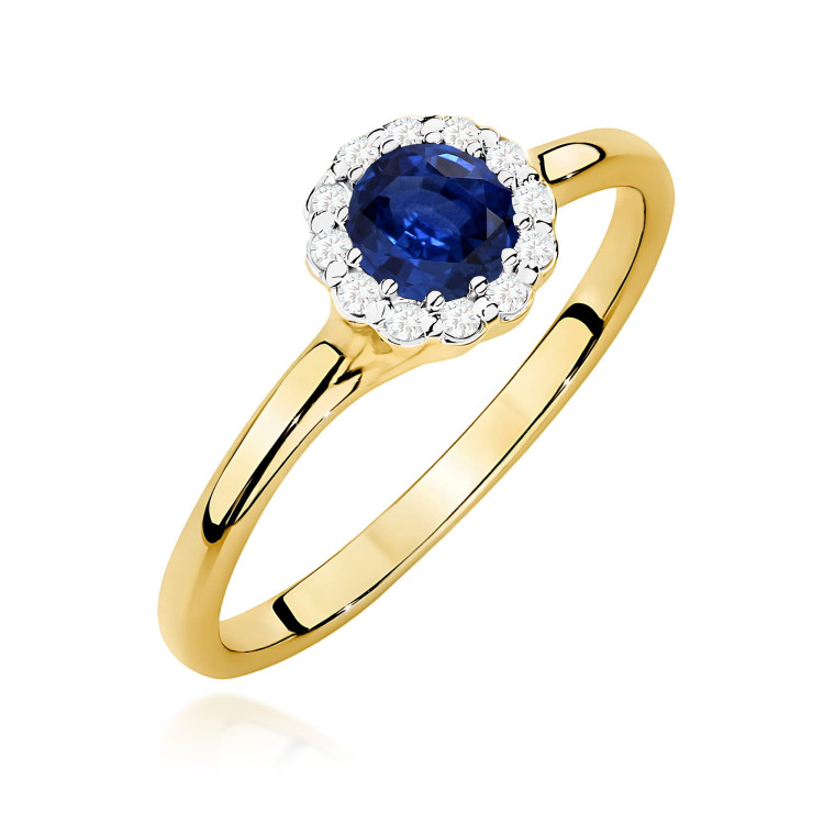 Pierścionek Szafir 0,603ct białe złoto W0622