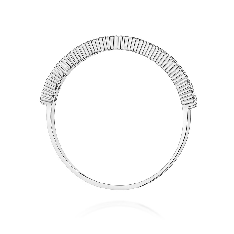 Pierścionek z białego złota z diamentami - próba 585 0,08CT W-635B